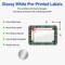 Avery Printable Labels with Sure Feed Technology, Rectangle, 2" x 3", Pre-Printed Green & Metallic Silver Plaid with Red Bow Design, Glossy White, Laser & Inkjet Compatible, 80 Total